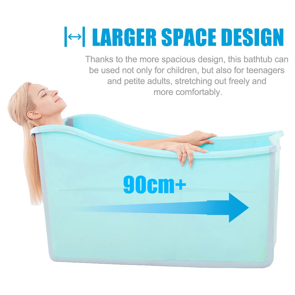 Large Foldable Bathtub for Toddler Collapsible Baby Bathtub Portable Bath tub Lightweight for Children Twins Petite Adult